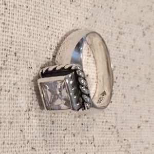 Silpada Sterling Silver Elizabeth Square CZ Ring
